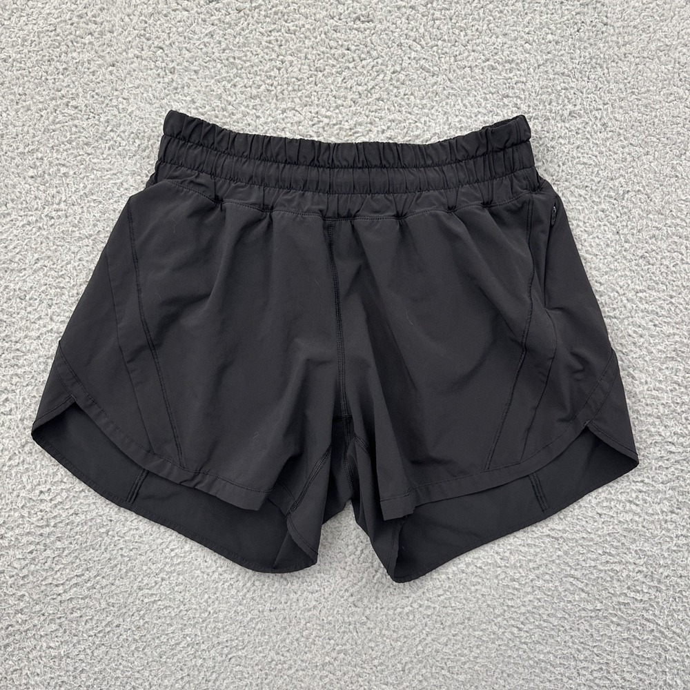 Lululemon Track That Shorts 5" Mid Rise Black Athletic Athleisure Women's 8
